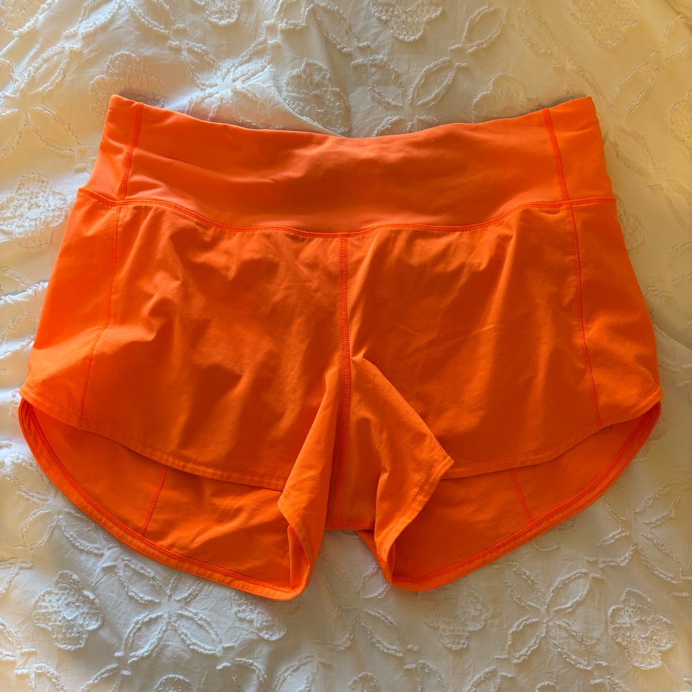 Lululemon Bright Orange Athletic Shorts